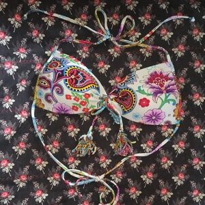 Luli Fama Multicolor Bikini Top Pushup